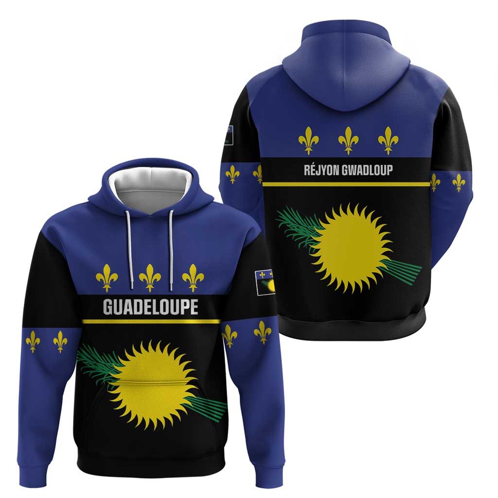 Guadeloupe Hoodie Rejyon Gwadloup Black Version LT01
