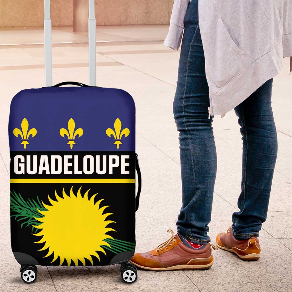 Guadeloupe Luggage Cover Rejyon Gwadloup Black Version LT01