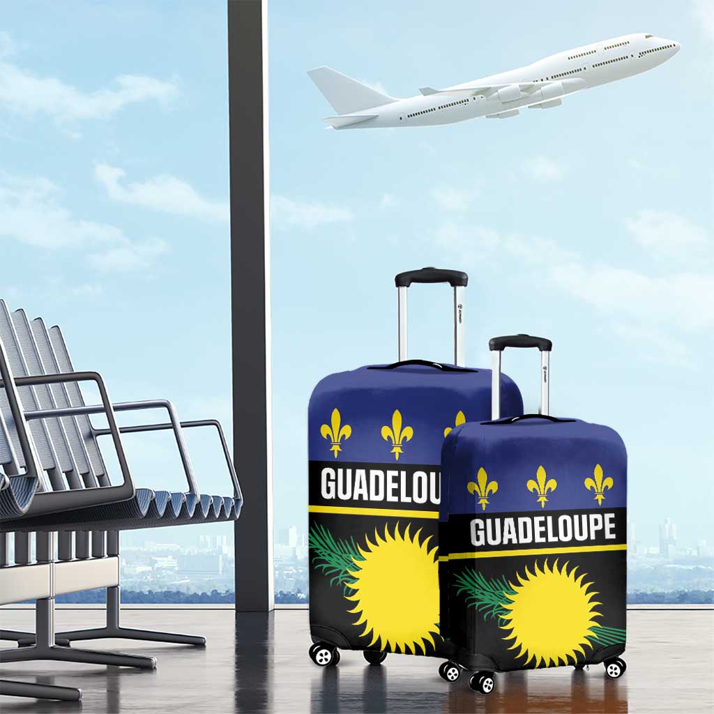 Guadeloupe Luggage Cover Rejyon Gwadloup Black Version LT01