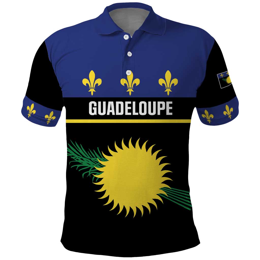 Guadeloupe Polo Shirt Rejyon Gwadloup Black Version LT01