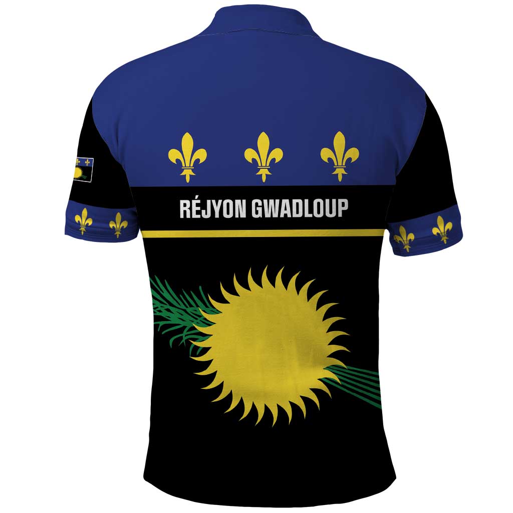 Guadeloupe Polo Shirt Rejyon Gwadloup Black Version LT01
