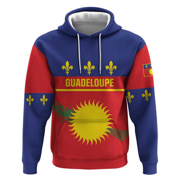 Guadeloupe Hoodie Rejyon Gwadloup Red Version LT01