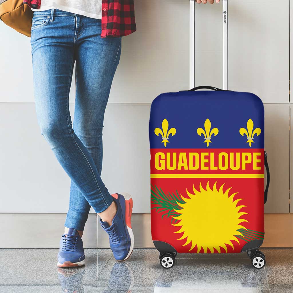 Guadeloupe Luggage Cover Rejyon Gwadloup Red Version LT01