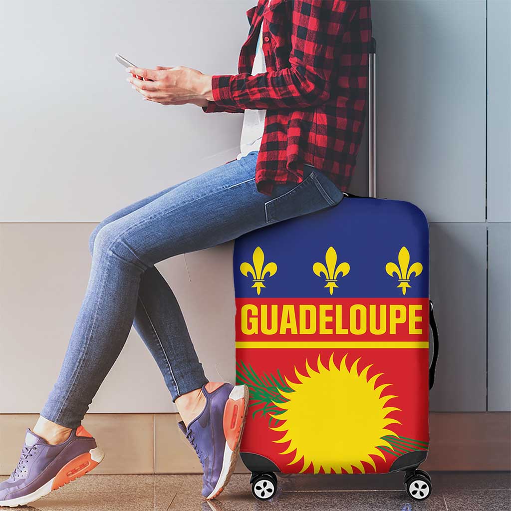 Guadeloupe Luggage Cover Rejyon Gwadloup Red Version LT01