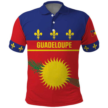 Guadeloupe Polo Shirt Rejyon Gwadloup Red Version LT01
