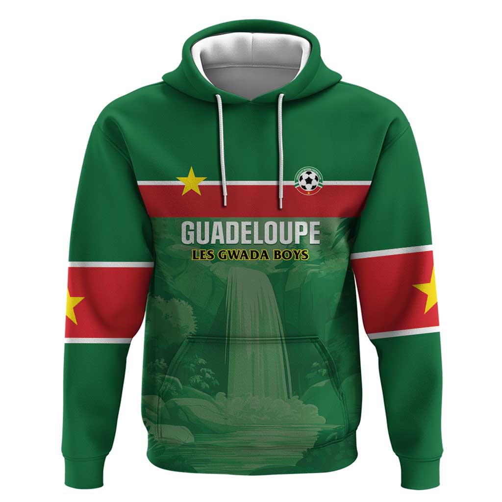 Custom Football Guadeloupe Green Hoodie Les Gwada Boy Go Champions LT01
