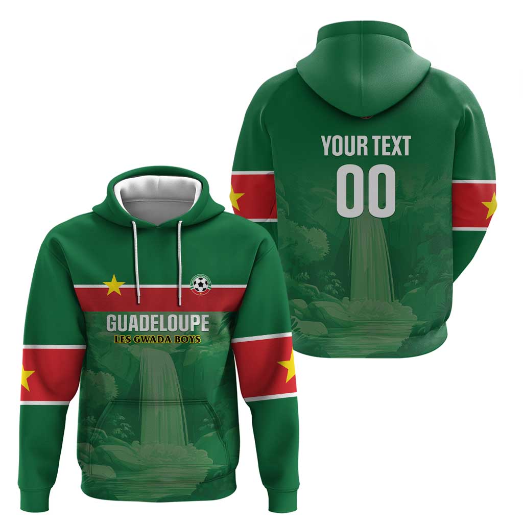 Custom Football Guadeloupe Green Hoodie Les Gwada Boy Go Champions LT01
