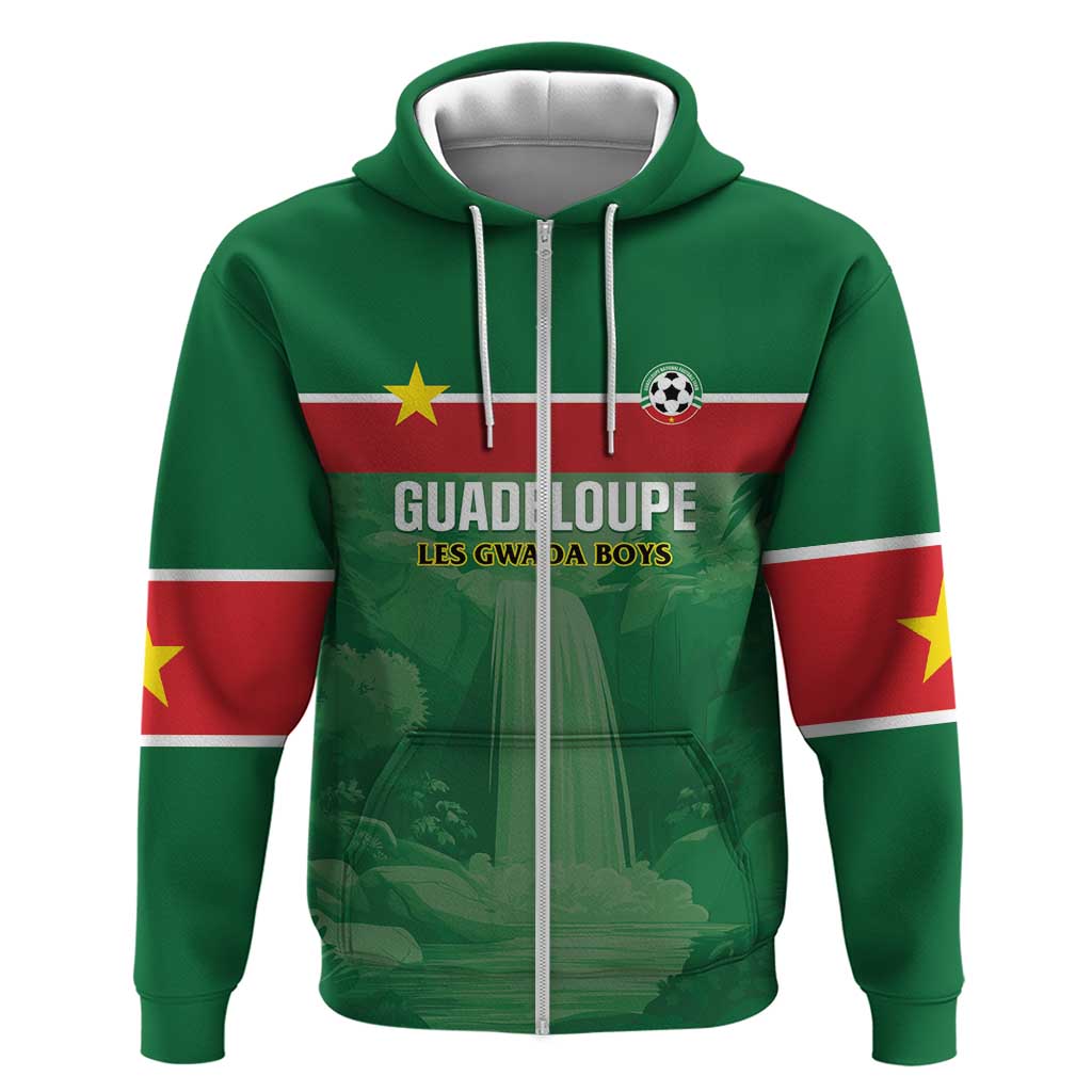 Custom Football Guadeloupe Green Hoodie Les Gwada Boy Go Champions LT01
