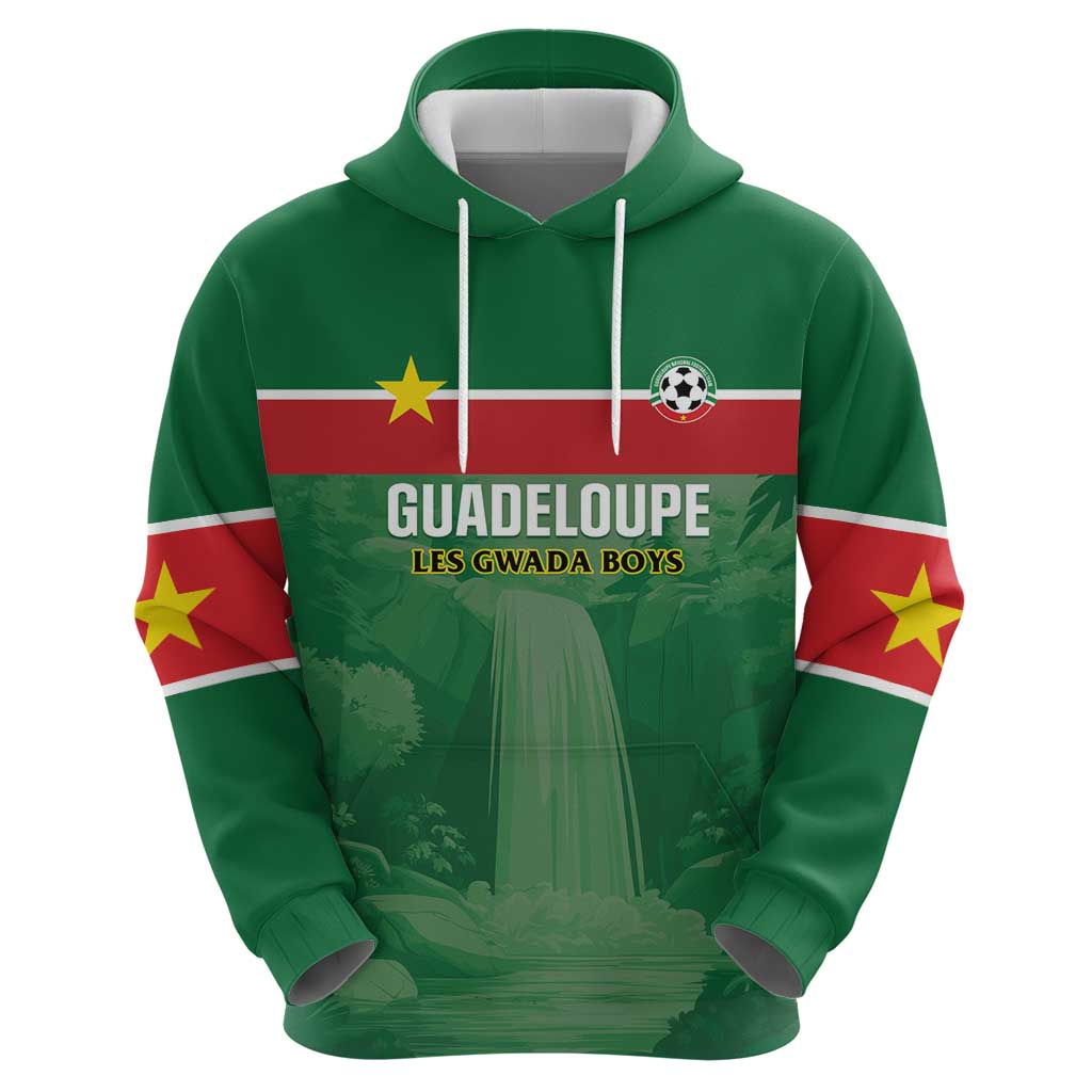 Custom Football Guadeloupe Green Hoodie Les Gwada Boy Go Champions LT01