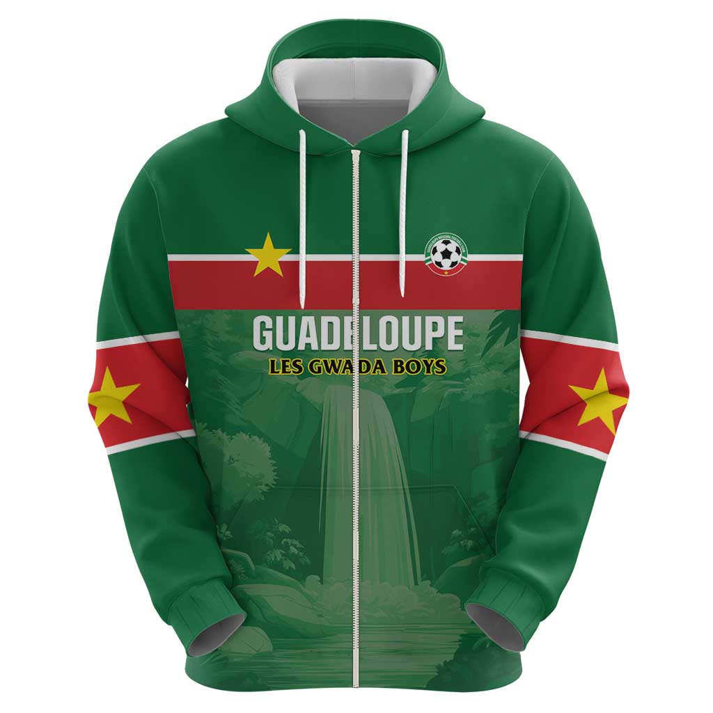 Custom Football Guadeloupe Green Hoodie Les Gwada Boy Go Champions LT01