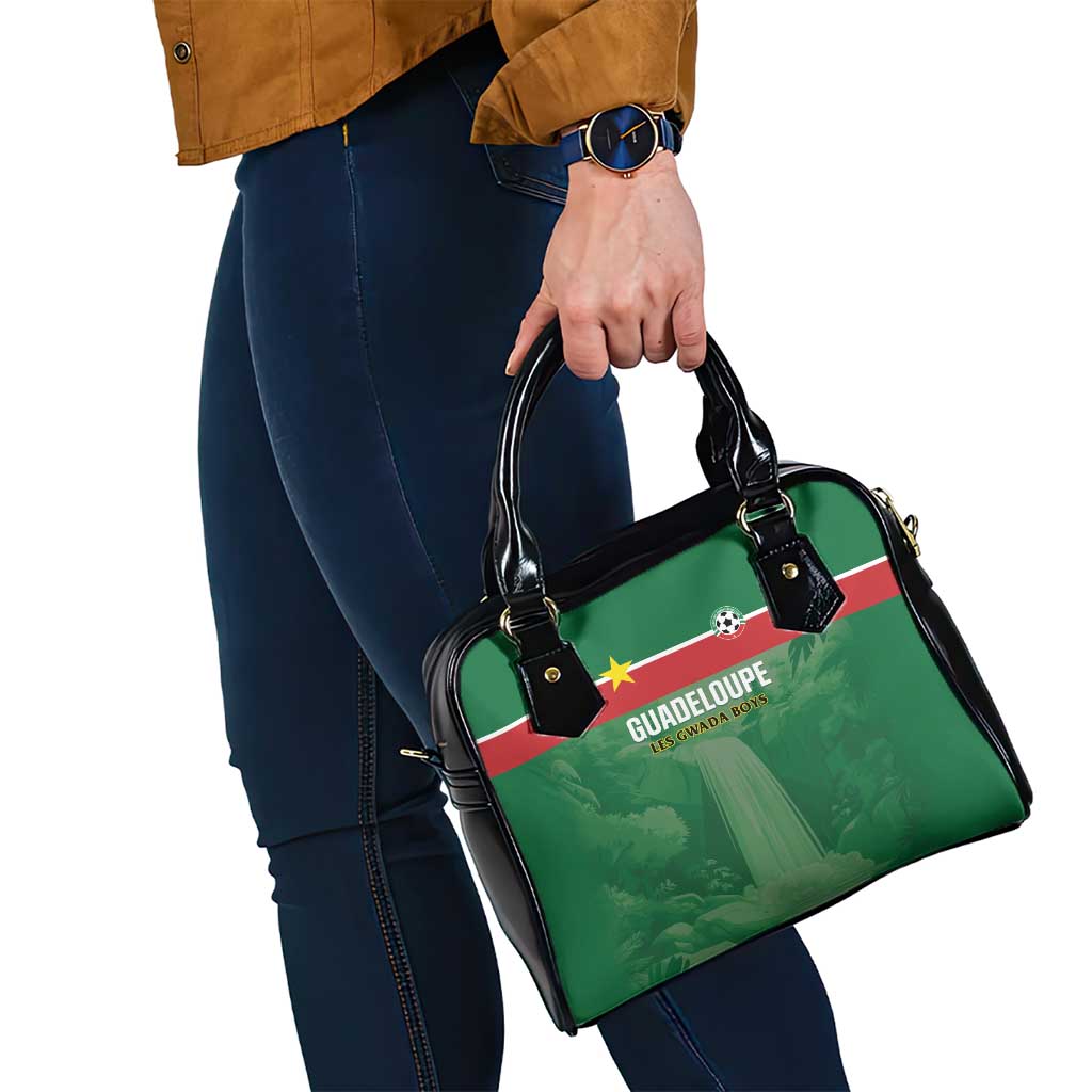 Football Guadeloupe Green Shoulder Handbag Les Gwada Boy Go Champions LT01