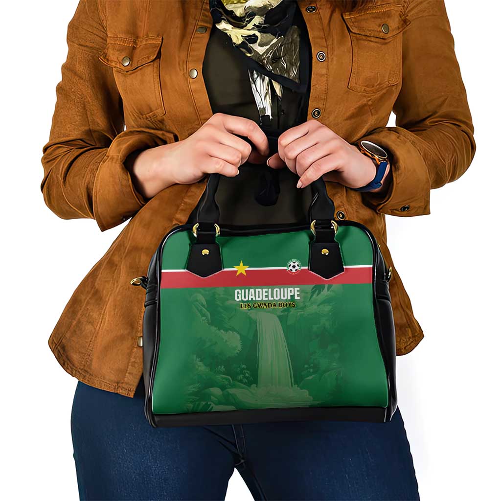 Football Guadeloupe Green Shoulder Handbag Les Gwada Boy Go Champions LT01