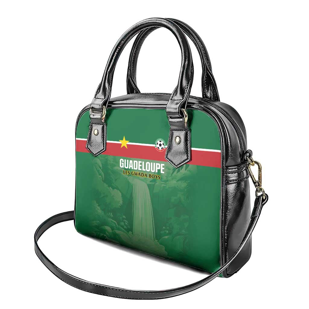Football Guadeloupe Green Shoulder Handbag Les Gwada Boy Go Champions LT01