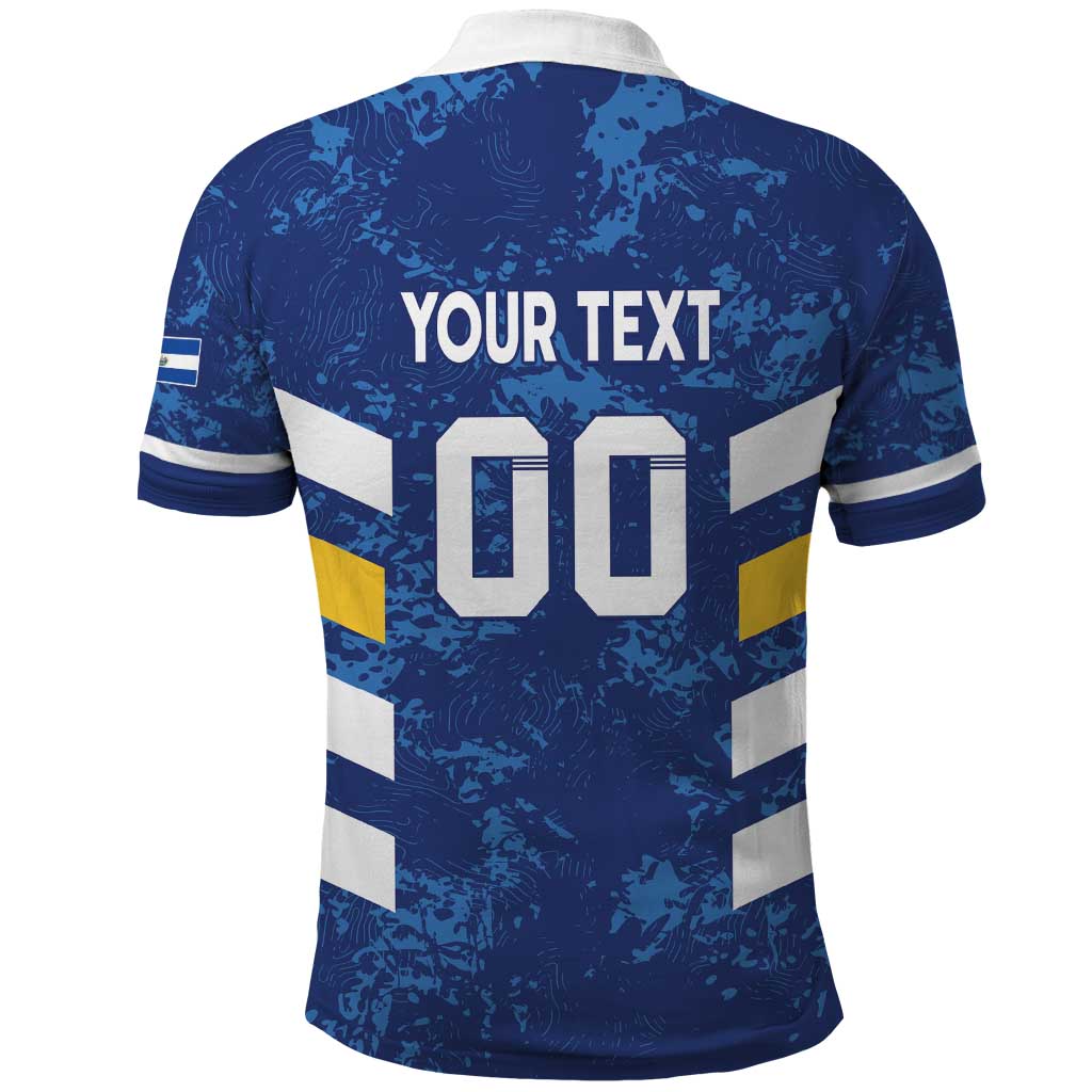 Custom El Salvador Football Polo Shirt La Selecta Go Champions LT01