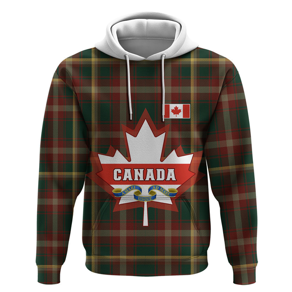 Custom Canada Hoodie Canadian Coat Of Arms Mix Maple Leaf Tartan LT01