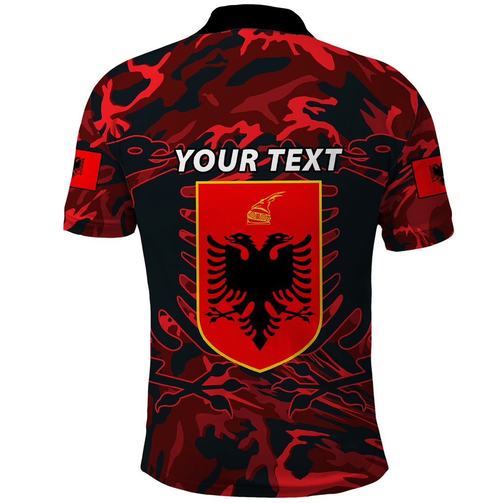 Personalised Albania Polo Shirt Albanian Golden Eagle Sport Version LT01