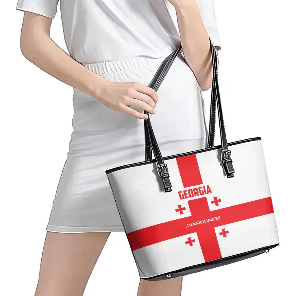 Georgia 2024 Football Leather Tote Bag Come On Sakartvelo LT01