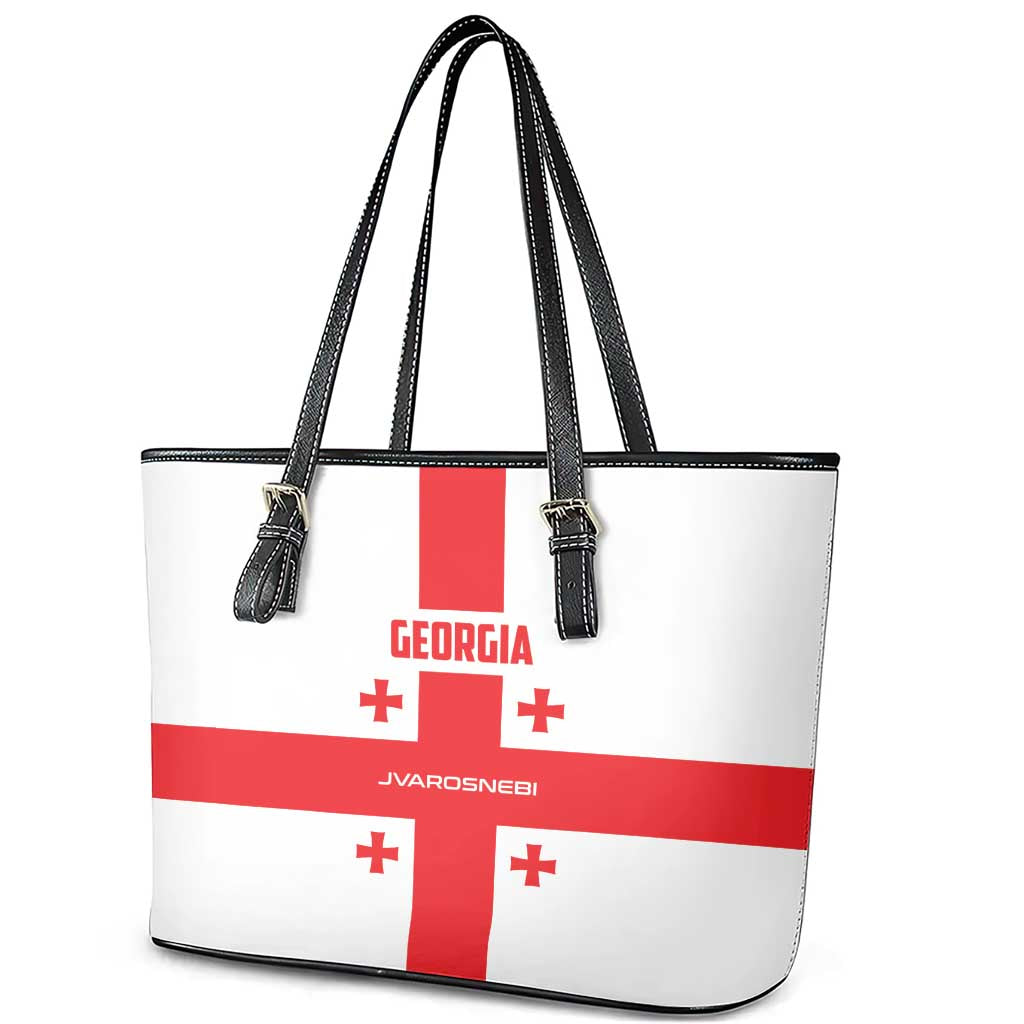 Georgia 2024 Football Leather Tote Bag Come On Sakartvelo LT01