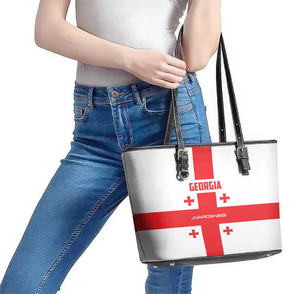 Georgia 2024 Football Leather Tote Bag Come On Sakartvelo LT01