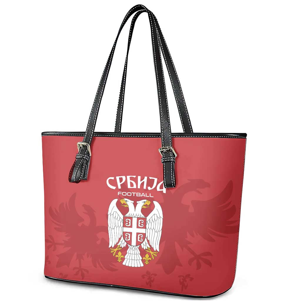Serbia 2024 Football Leather Tote Bag Srbija Go Champions LT01