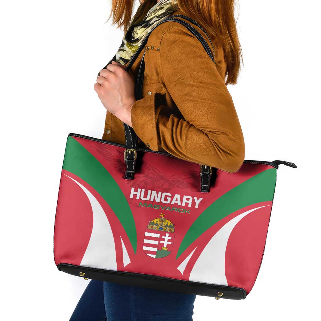 Hungary 2024 Football Leather Tote Bag Hajra Magyarok LT01