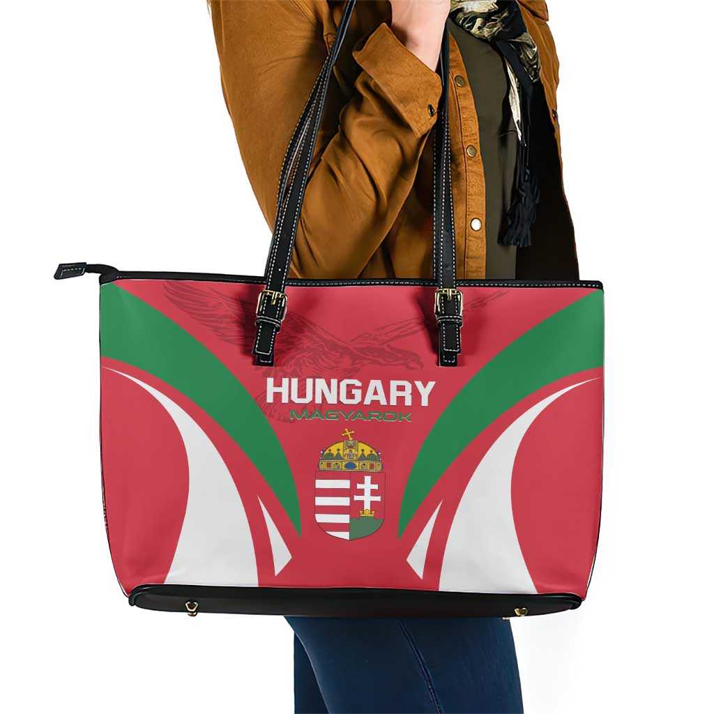 Hungary 2024 Football Leather Tote Bag Hajra Magyarok LT01