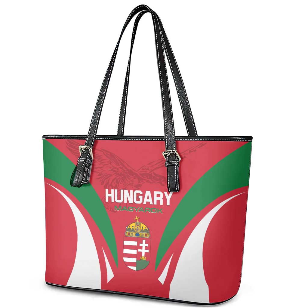 Hungary 2024 Football Leather Tote Bag Hajra Magyarok LT01