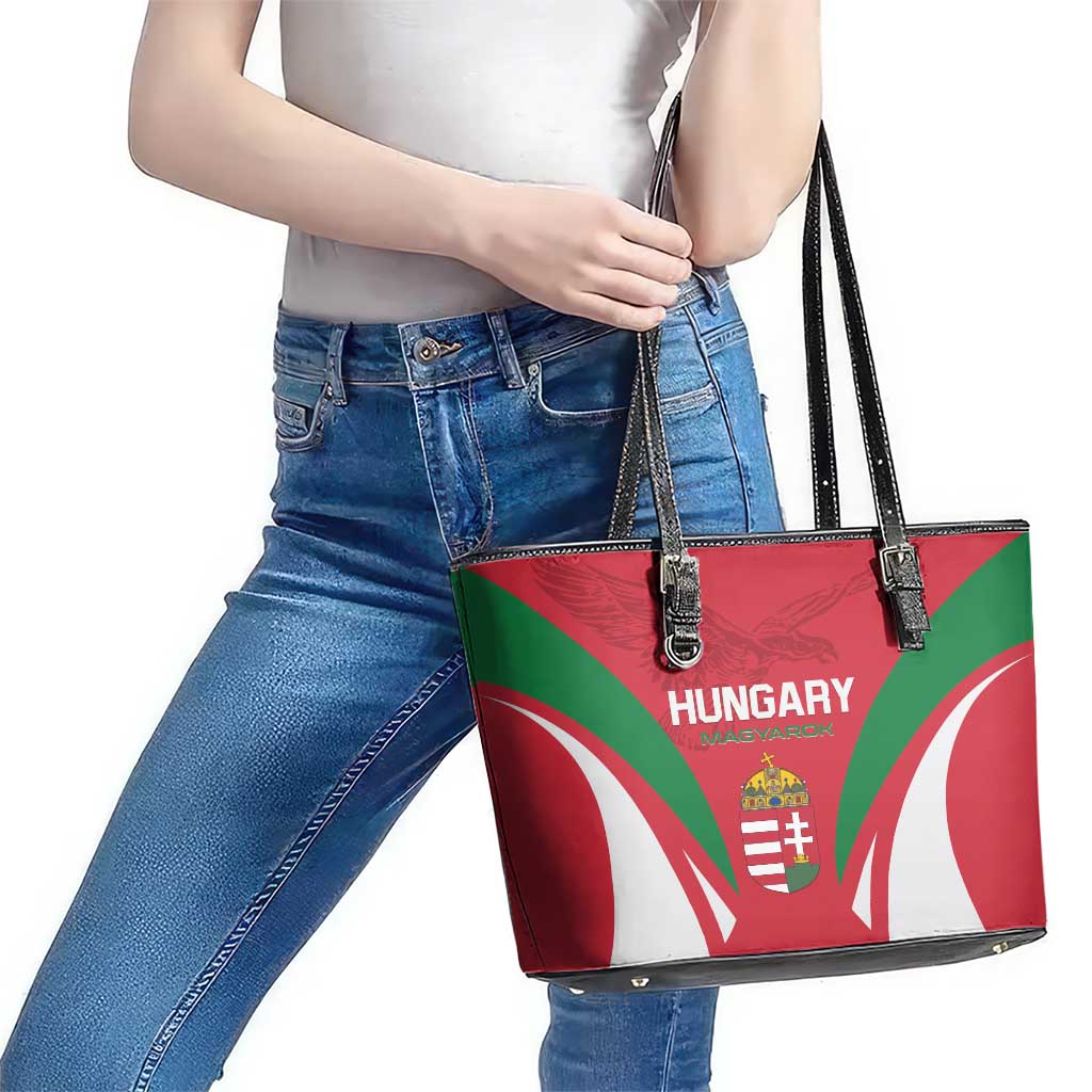 Hungary 2024 Football Leather Tote Bag Hajra Magyarok LT01