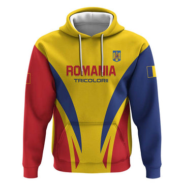 Custom Romania 2024 Football Hoodie Come On Tricolorii LT01