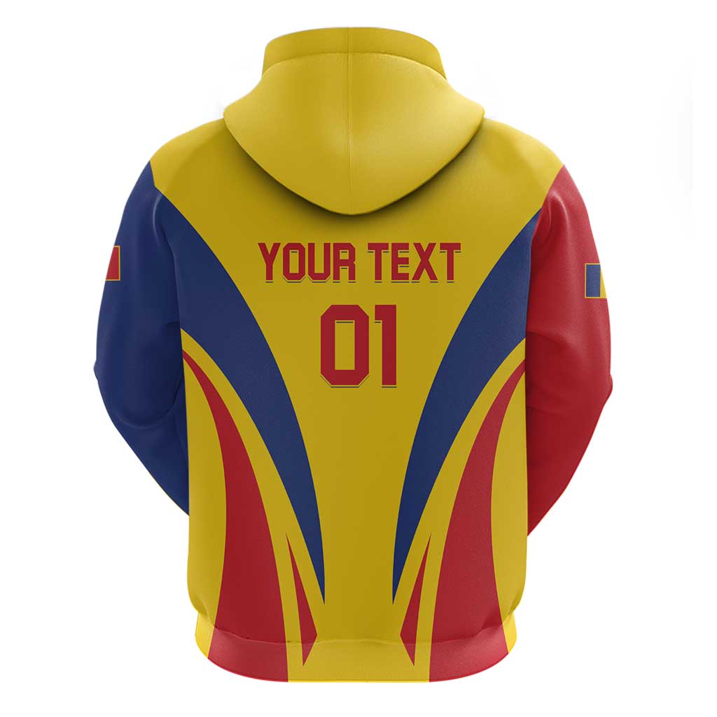 Custom Romania 2024 Football Hoodie Come On Tricolorii LT01