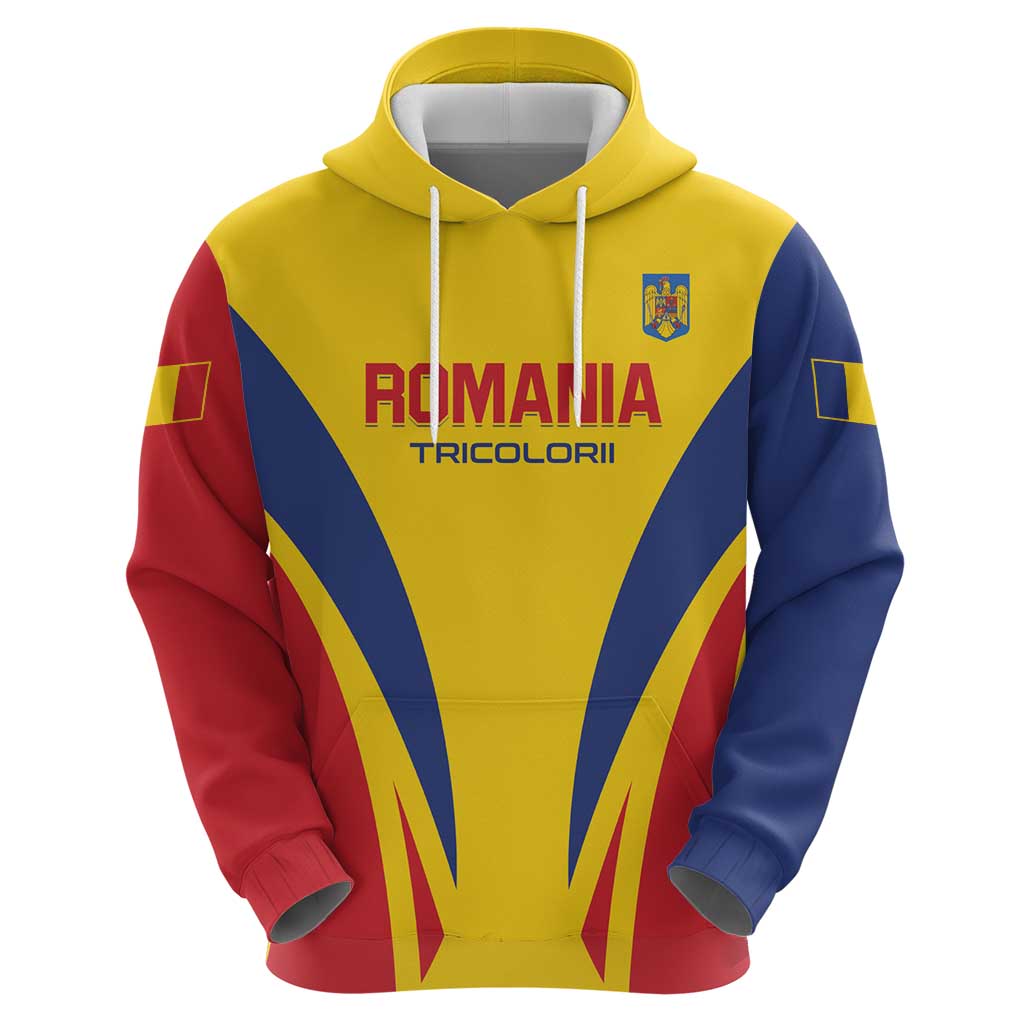 Custom Romania 2024 Football Hoodie Come On Tricolorii LT01