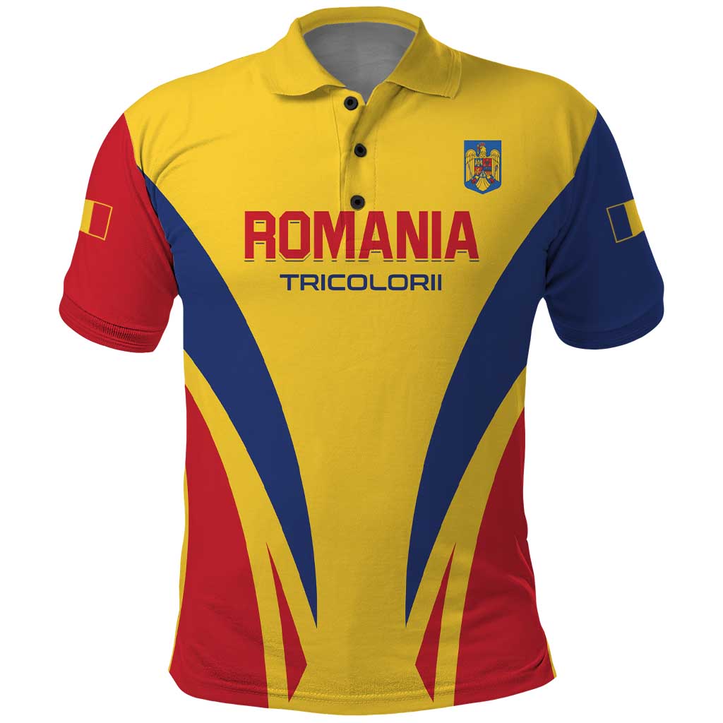 Custom Romania 2024 Football Polo Shirt Come On Tricolorii LT01