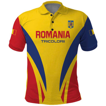 Custom Romania 2024 Football Polo Shirt Come On Tricolorii LT01