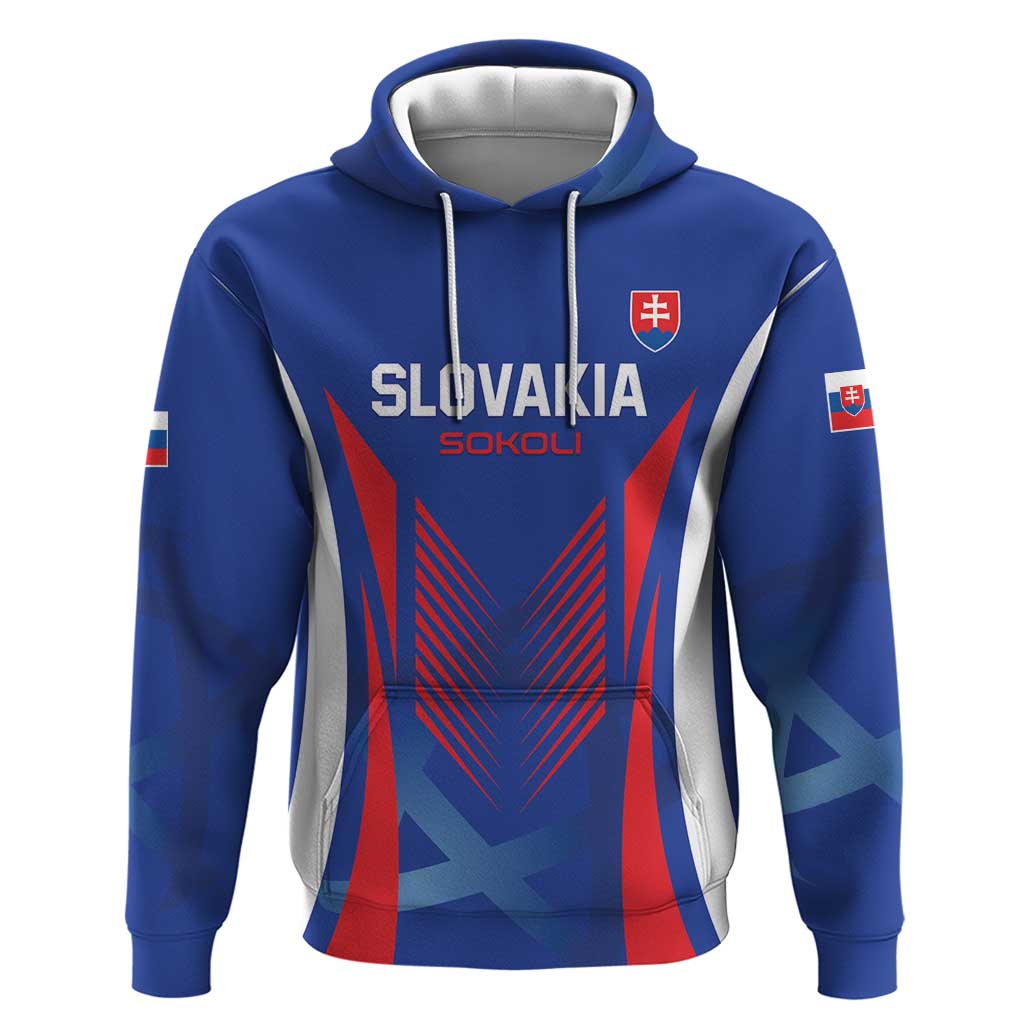 Custom Slovakia 2024 Football Hoodie Slovenska Sokoli LT01