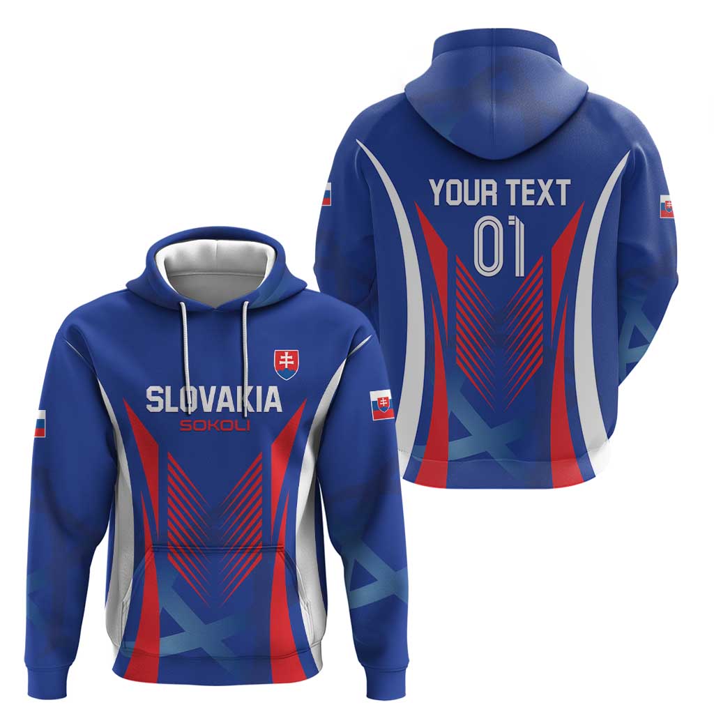 Custom Slovakia 2024 Football Hoodie Slovenska Sokoli LT01