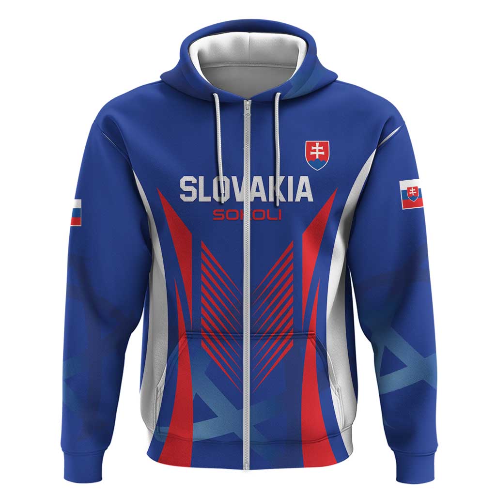 Custom Slovakia 2024 Football Hoodie Slovenska Sokoli LT01