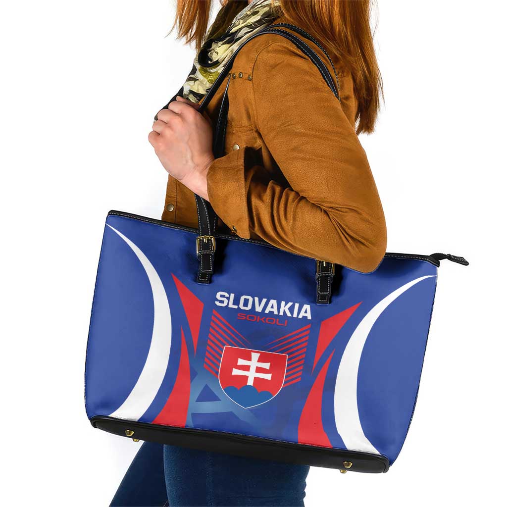 Slovakia 2024 Football Leather Tote Bag Slovenska Sokoli LT01