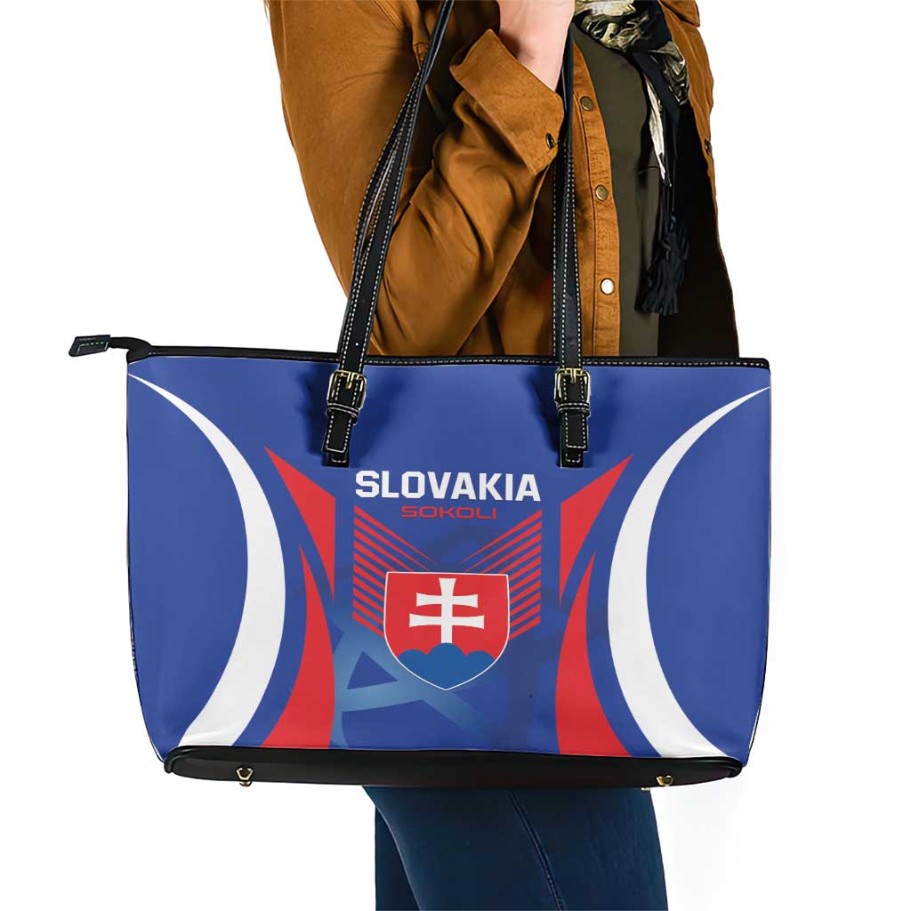 Slovakia 2024 Football Leather Tote Bag Slovenska Sokoli LT01