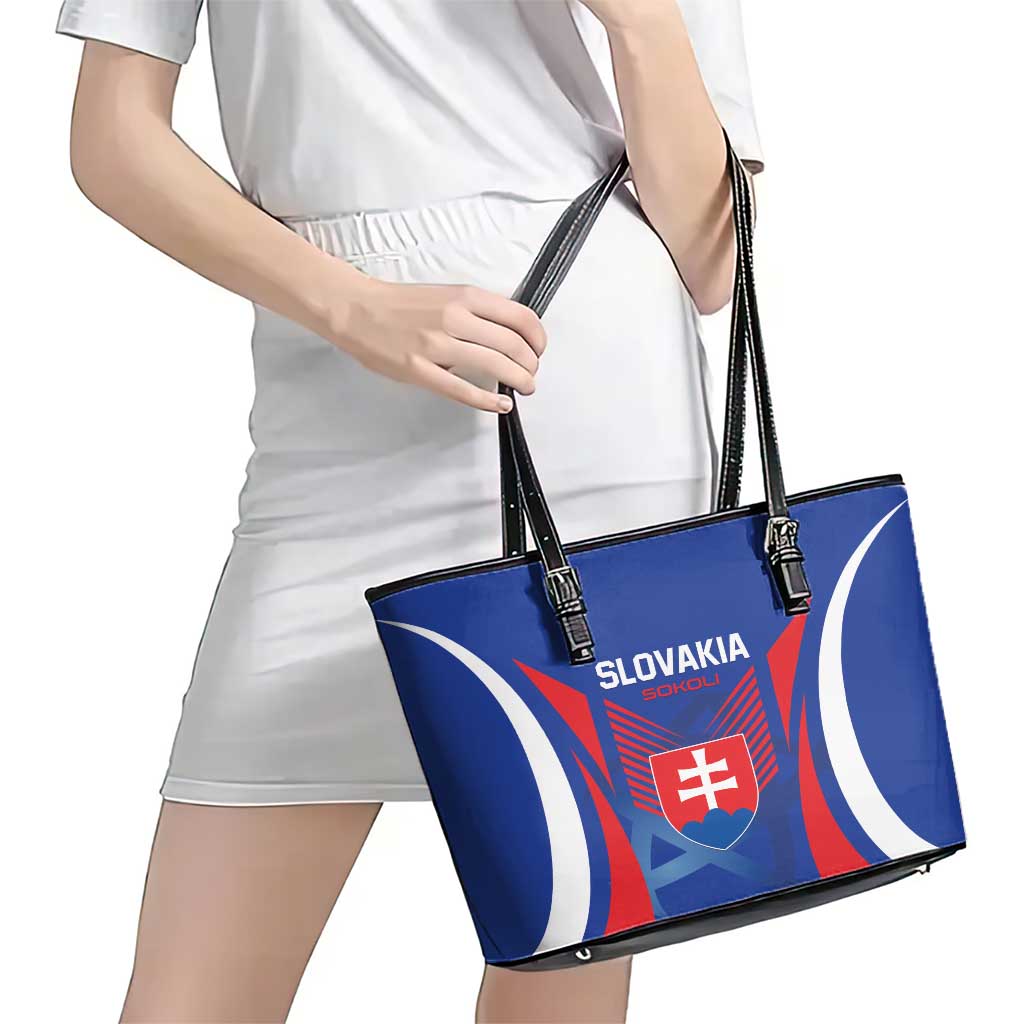 Slovakia 2024 Football Leather Tote Bag Slovenska Sokoli LT01