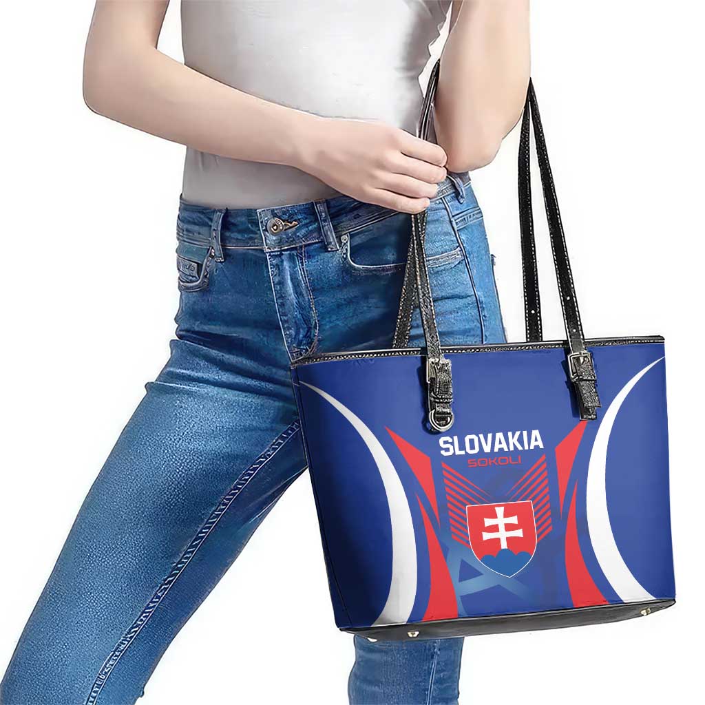 Slovakia 2024 Football Leather Tote Bag Slovenska Sokoli LT01