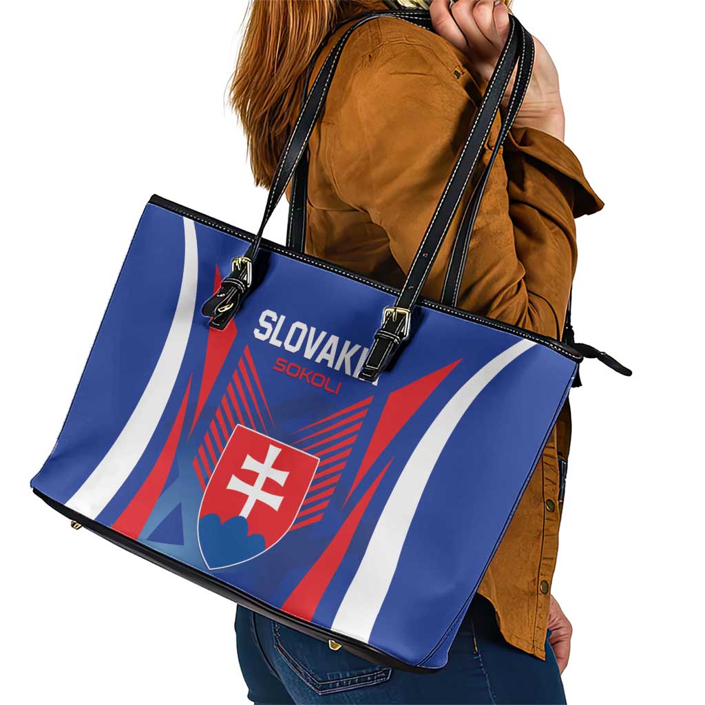 Slovakia 2024 Football Leather Tote Bag Slovenska Sokoli LT01