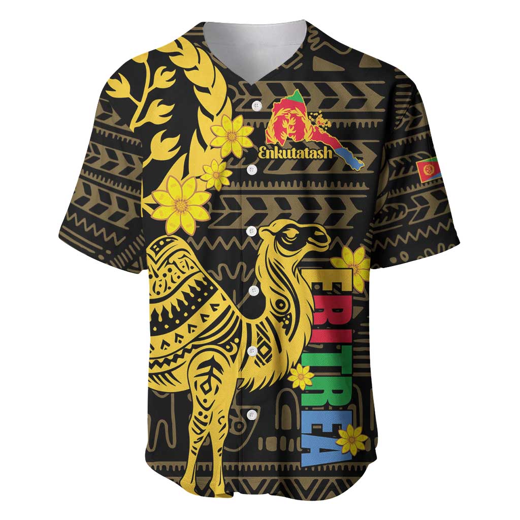 Enkutatash Eritrea New Year Baseball Jersey Eritrean Camel African Pattern LT01
