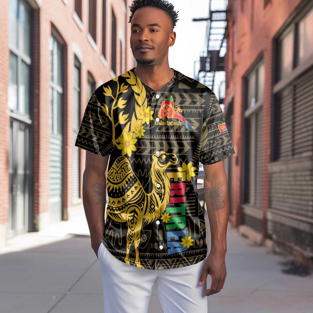 Enkutatash Eritrea New Year Baseball Jersey Eritrean Camel African Pattern LT01