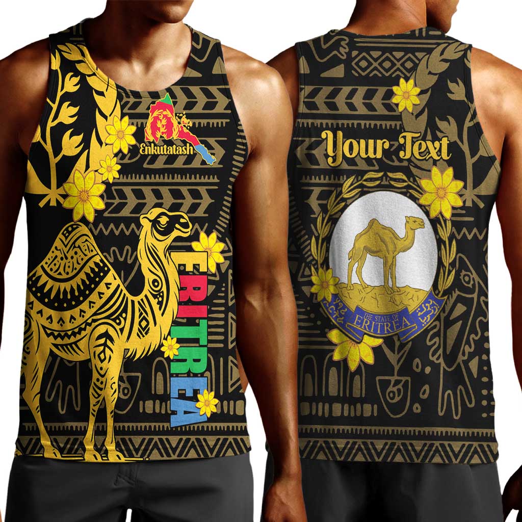 Enkutatash Eritrea New Year Men Tank Top Eritrean Camel African Pattern LT01