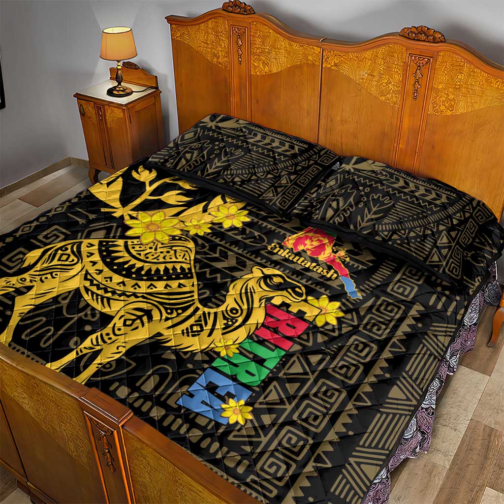 Enkutatash Eritrea New Year Quilt Bed Set Eritrean Camel African Pattern LT01