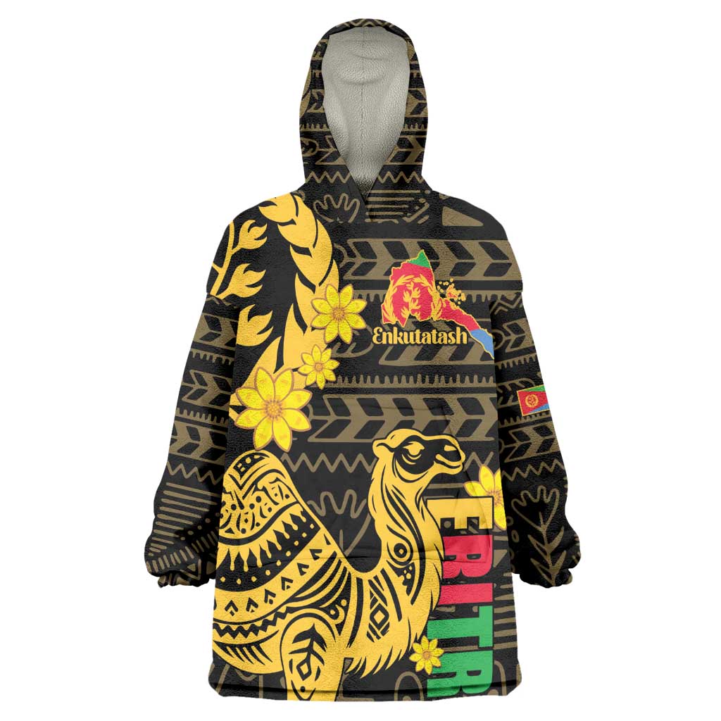Enkutatash Eritrea New Year Wearable Blanket Hoodie Eritrean Camel African Pattern LT01