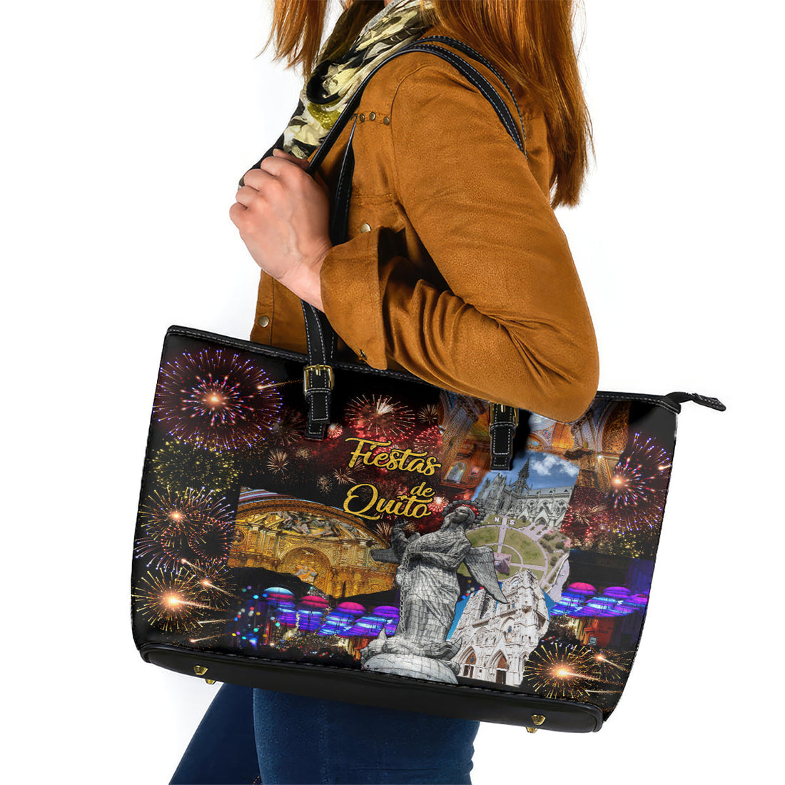 Ecuador Leather Tote Bag Fiestas de Quito 2023 Unique Version LT01