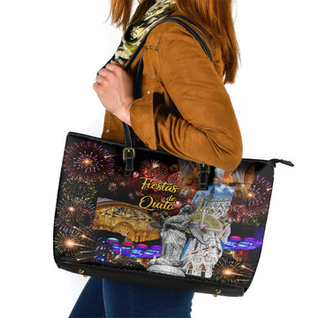Ecuador Leather Tote Bag Fiestas de Quito 2023 Unique Version LT01