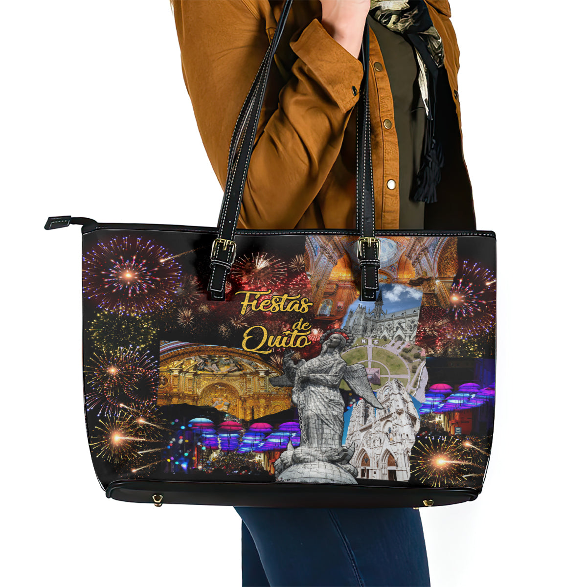 Ecuador Leather Tote Bag Fiestas de Quito 2023 Unique Version LT01