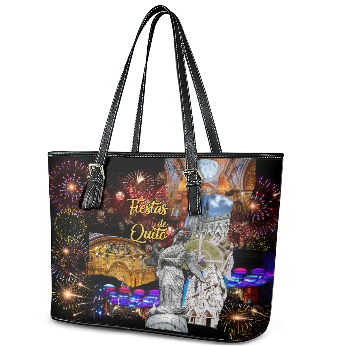 Ecuador Leather Tote Bag Fiestas de Quito 2023 Unique Version LT01